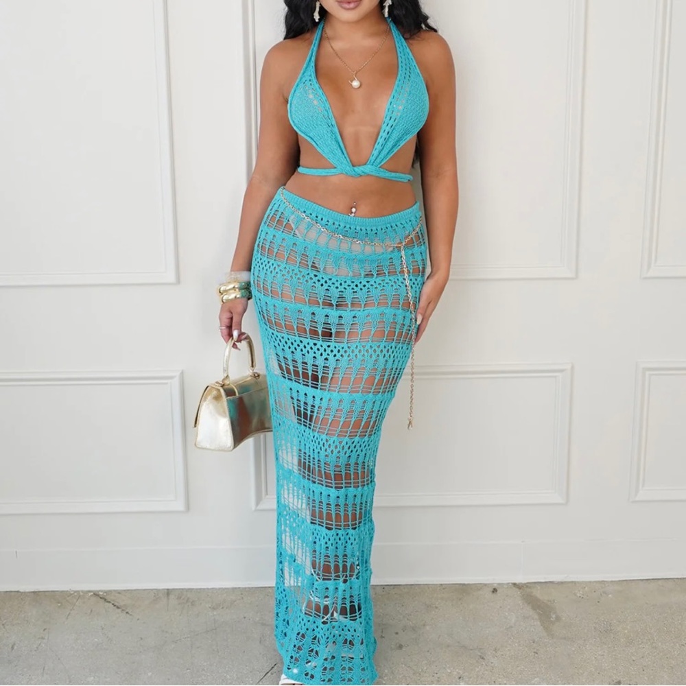 Luxe Fashion Serenity Crochet Skirt Set